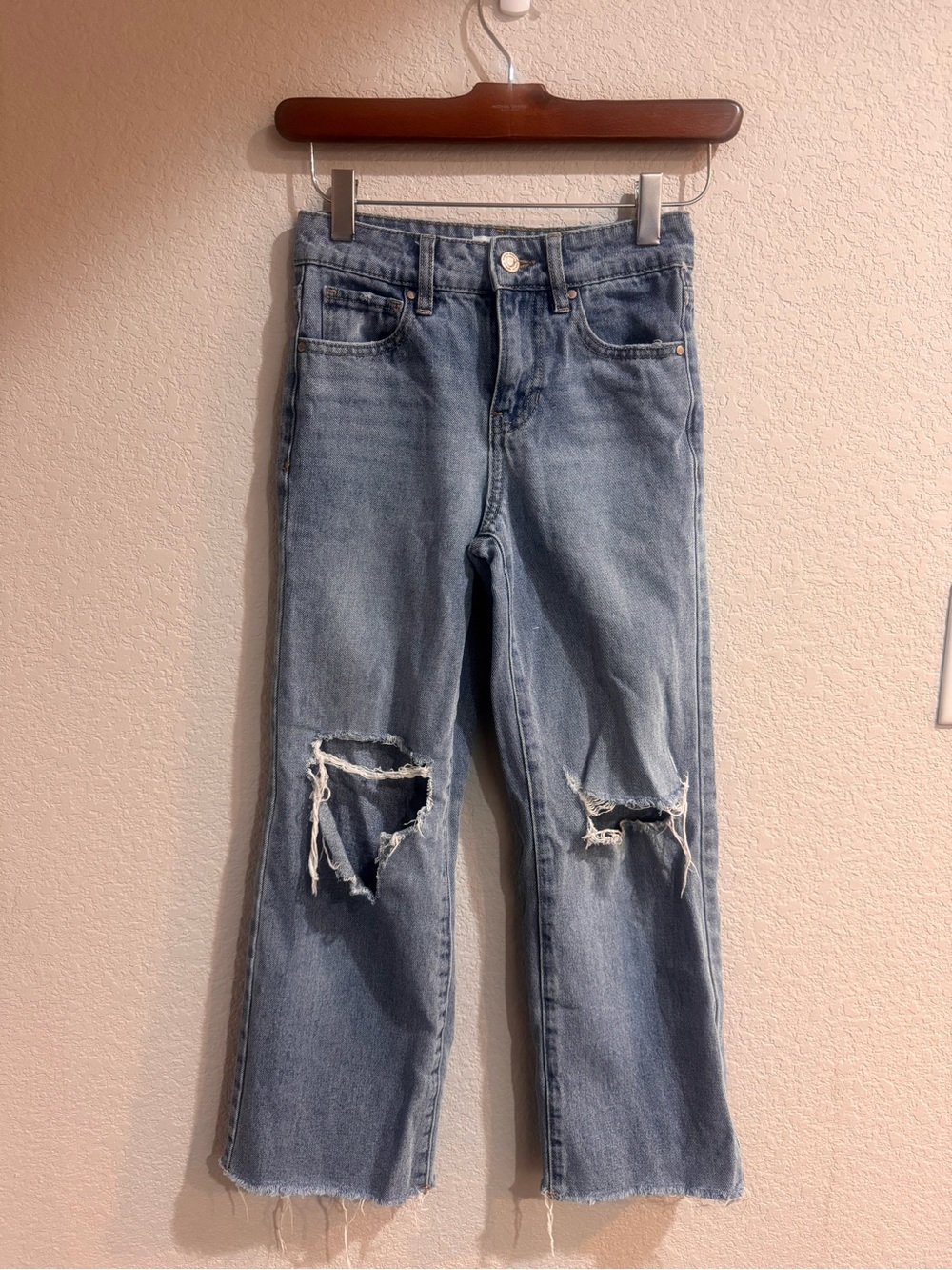 Girl’s RSQ Distressed Wide Leg Jeans